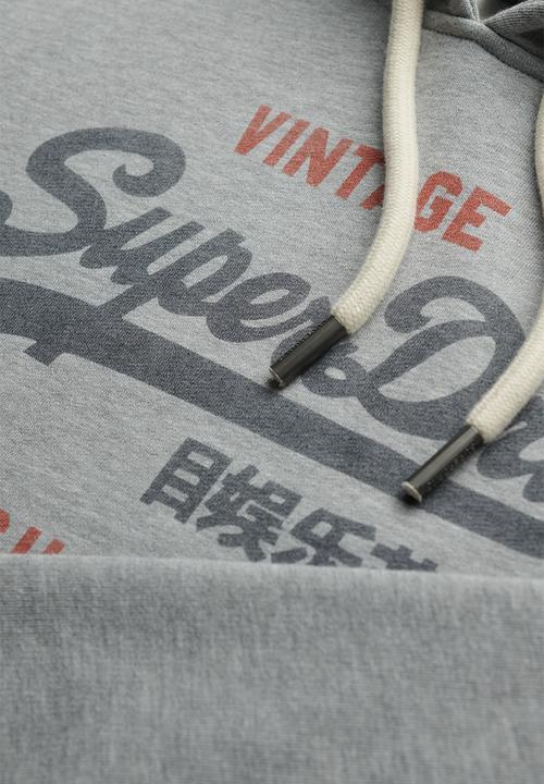 Superdry. - Vl Heritage Relaxed Hoodie - College Grey Marl