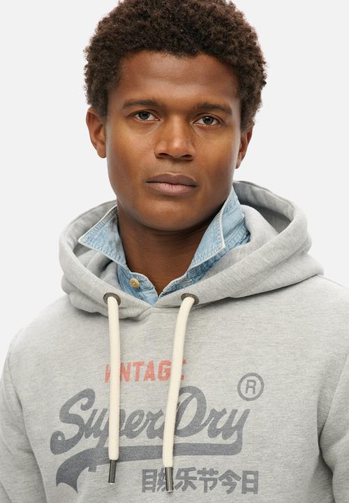 Superdry. - Vl Heritage Relaxed Hoodie - College Grey Marl