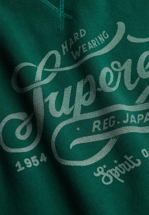 Superdry. - Merchant Vintage Print Sweat - Varsity Green