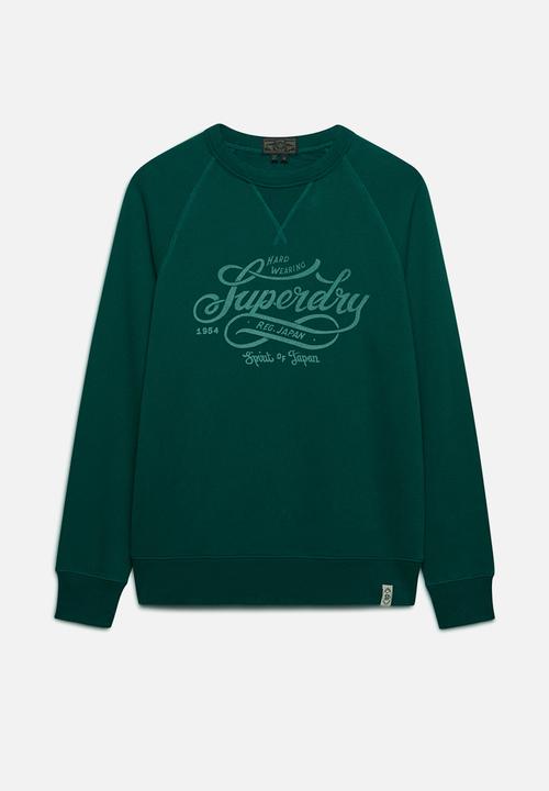 Superdry. - Merchant Vintage Print Sweat - Varsity Green