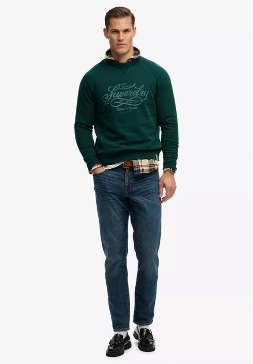 Superdry. - Merchant Vintage Print Sweat - Varsity Green