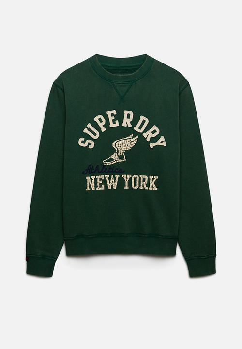 Superdry. - Vintage Athletic Crew - Dark Green