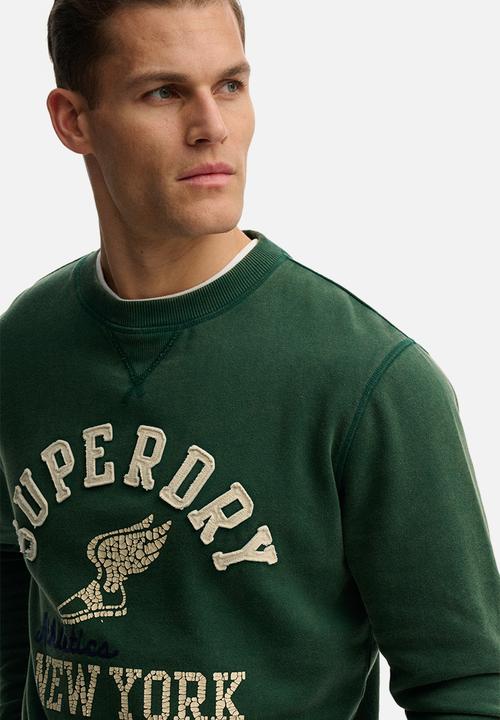 Superdry. - Vintage Athletic Crew - Dark Green