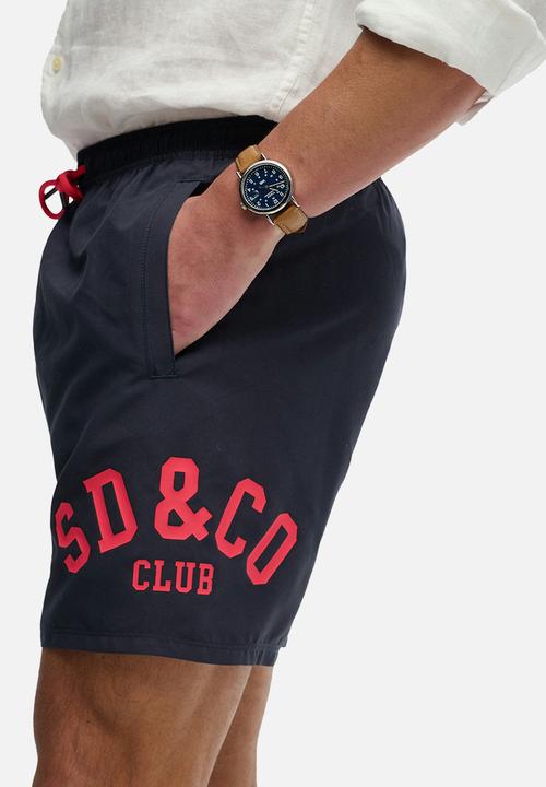 Superdry. - Printed Logo 16 Swim Short - Eclipse Navy