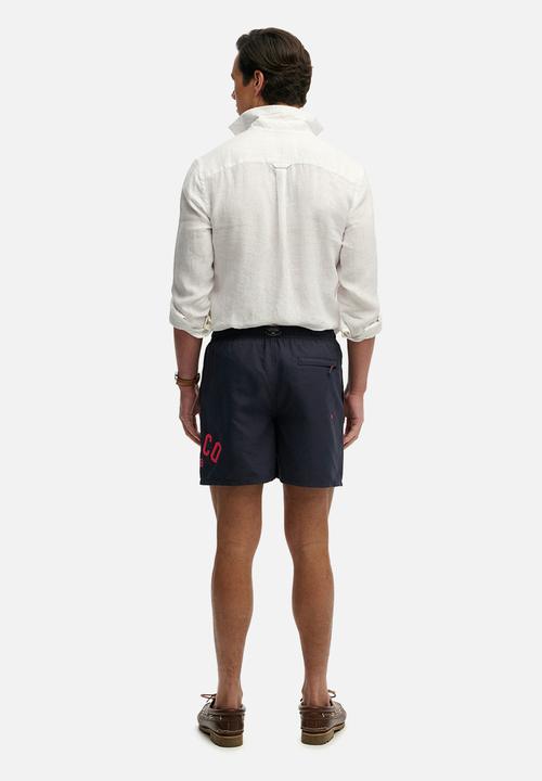 Superdry. - Printed Logo 16 Swim Short - Eclipse Navy