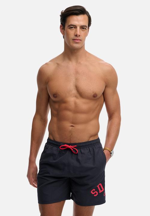 Superdry. - Printed Logo 16 Swim Short - Eclipse Navy