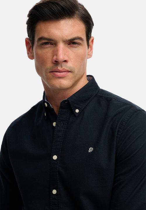 Superdry. - Preppy Oxford Long Sleeve Shirt - Eclipse Navy