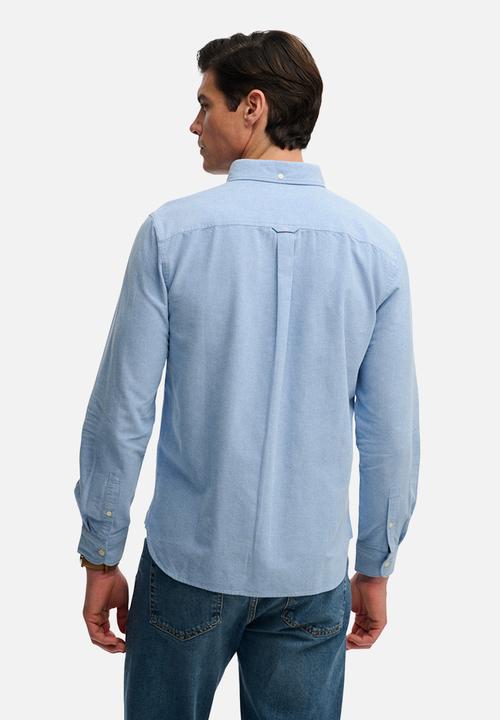Superdry. - Preppy Oxford Long Sleeve Shirt - Sky Blue Chambray