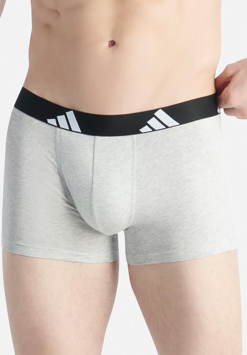 adidas Performance - Active Flex Cotton - 2PK Trunk - grey & black