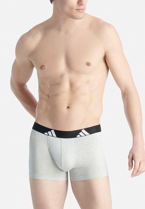 adidas Performance - Active Flex Cotton - 2PK Trunk - grey & black