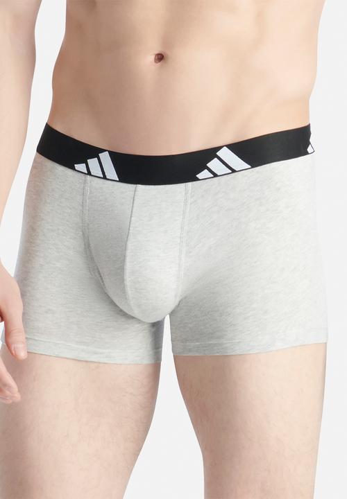 adidas Performance - Active Flex Cotton - 2PK Trunk - grey & black