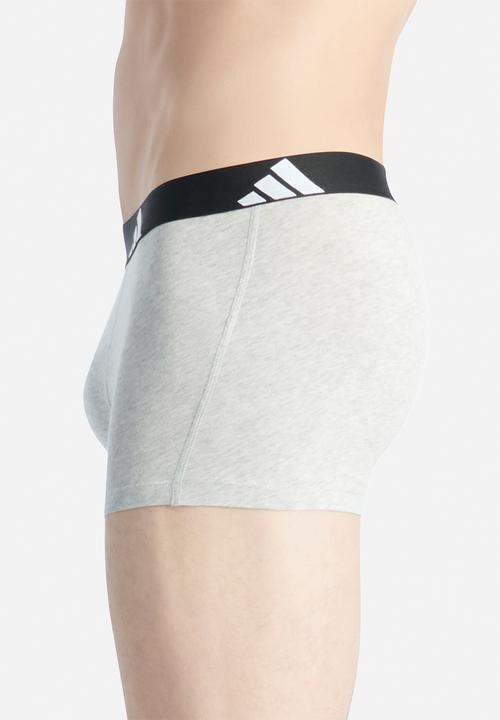adidas Performance - Active Flex Cotton - 2PK Trunk - grey & black