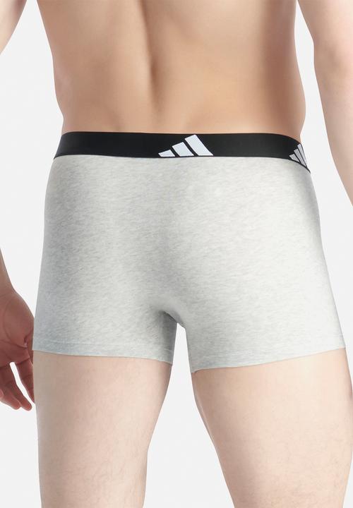 adidas Performance - Active Flex Cotton - 2PK Trunk - grey & black