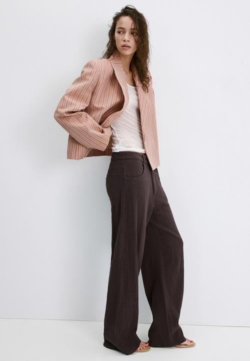 MANGO - Trousers calella - dark brown