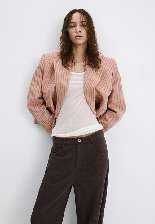 MANGO - Trousers calella - dark brown