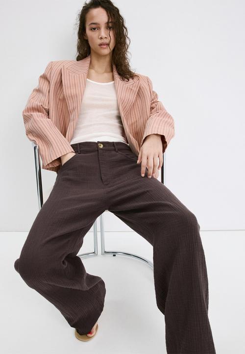 MANGO - Trousers calella - dark brown