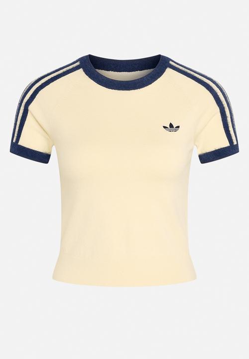adidas Originals - Knit Tee - Warm Vanilla/Night Indigo