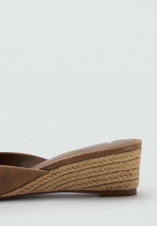 MANGO - Bimba open toe mule - light pastel brown