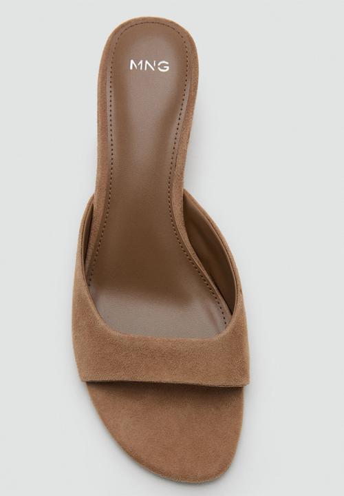 MANGO - Bimba open toe mule - light pastel brown