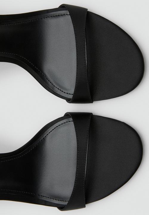 MANGO - Clark open toe ankle strap - black