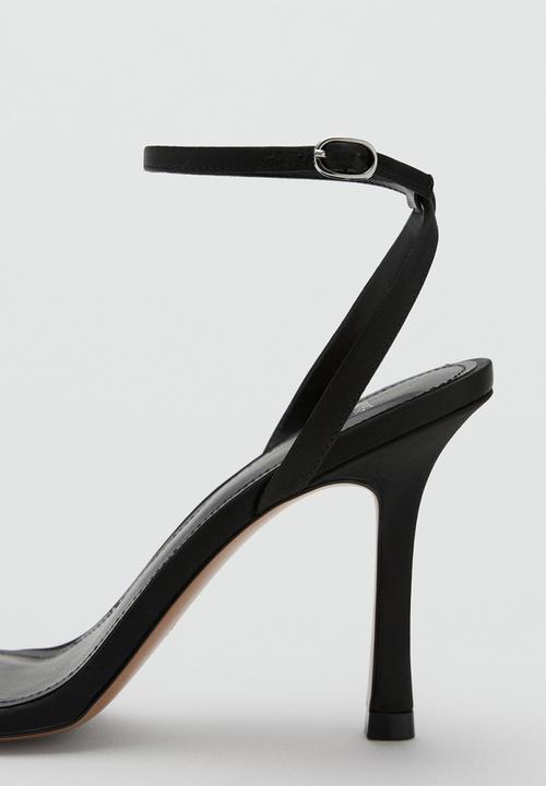 MANGO - Clark open toe ankle strap - black