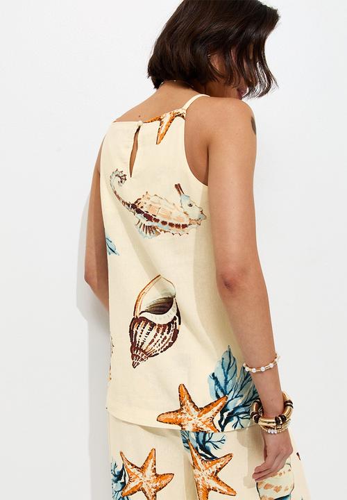 New Look - St soph seahorse longline cami - cream