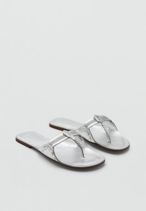 MANGO - Felice t-bar slide - silver
