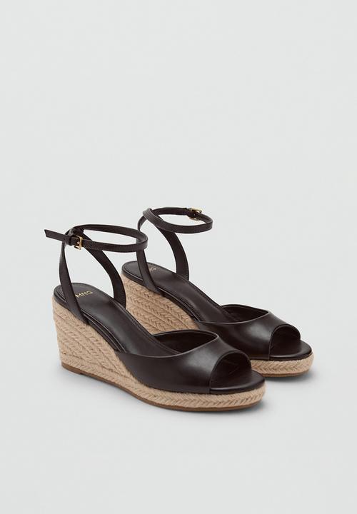 MANGO - Dida open toe ankle strap - dark brown