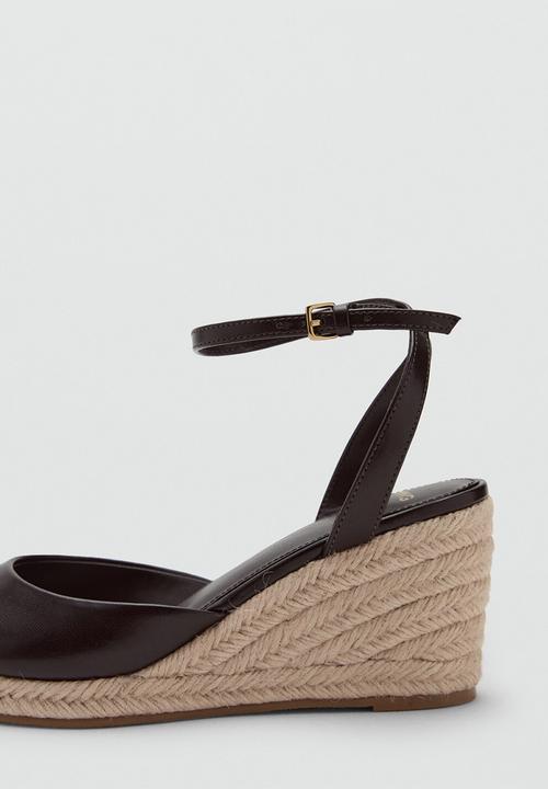 MANGO - Dida open toe ankle strap - dark brown