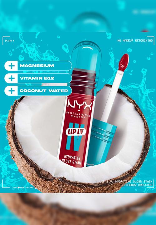 NYX Professional Makeup - Lip I.V Hydrating Lip Gloss Stain - Petal Pourin' 17
