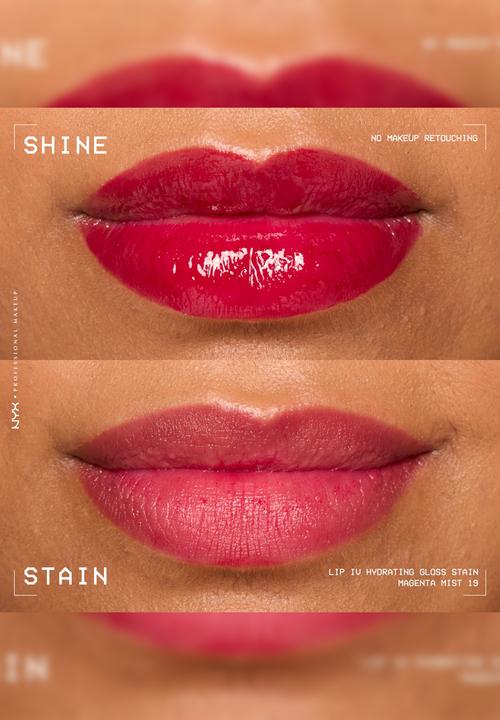NYX Professional Makeup - Lip I.V Hydrating Lip Gloss Stain - Magenta Mist 19