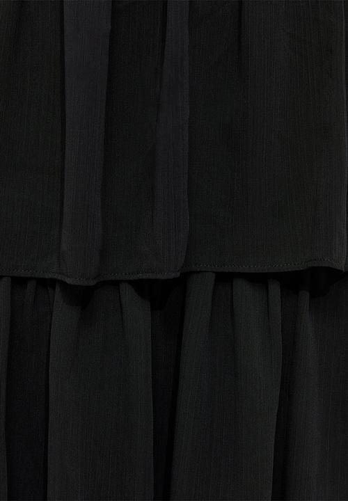 New Look - Tiered chiffon cami midi dress - black