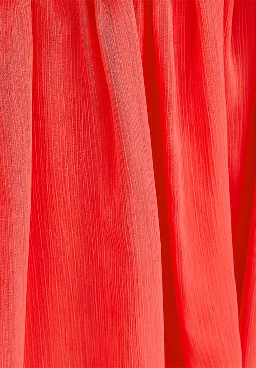 New Look - Tiered chiffon cami midi dress - dark coral
