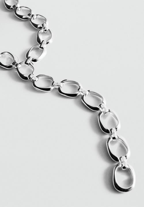 MANGO - Jade Necklace - Silver