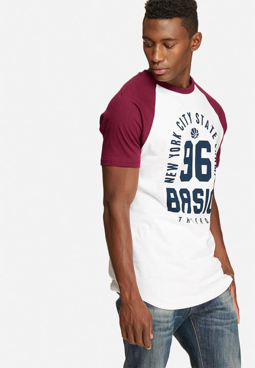basicthread - Graphic slim raglan tee