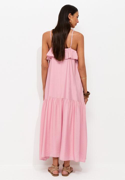 New Look - Ruby ruffle cami midi dress - pink