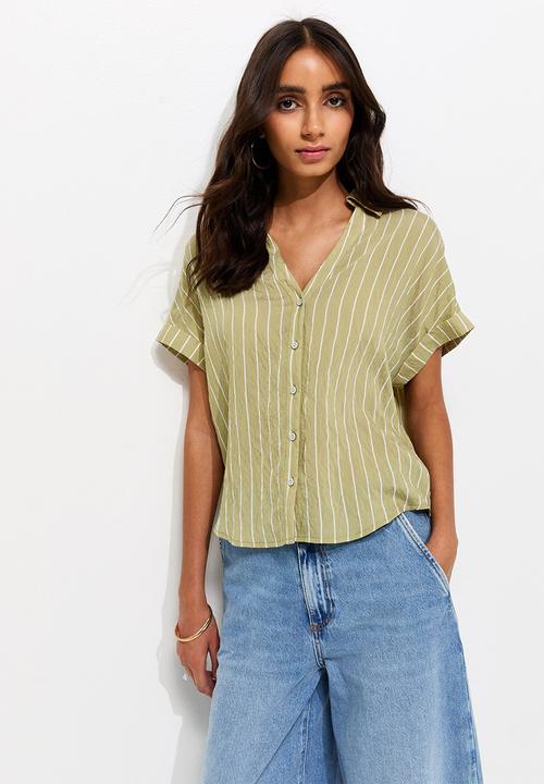 New Look - Jim steph stripe shirt - green