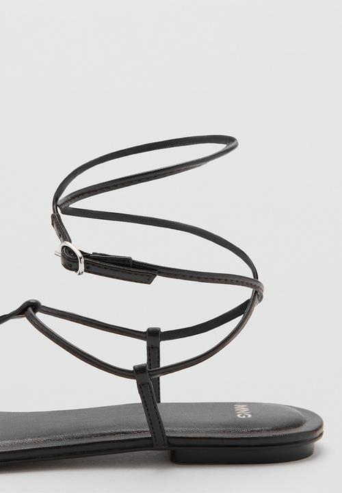 MANGO - Minac thong ankle strap - dark brown