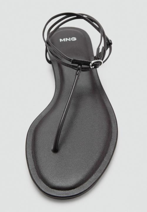 MANGO - Minac thong ankle strap - dark brown