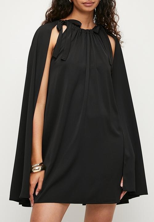 MILLA - Cape sleeve mini dress - black
