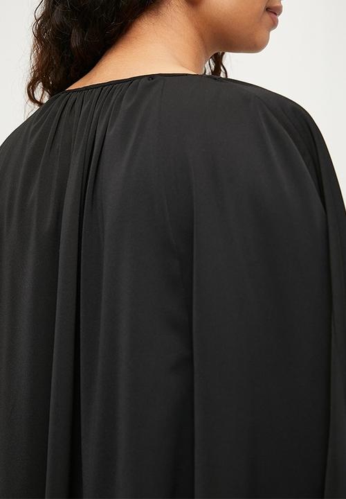 MILLA - Cape sleeve mini dress - black