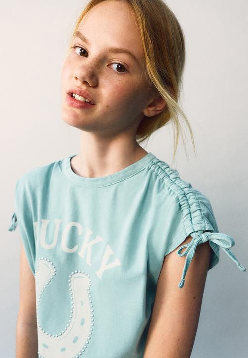MANGO - T-shirt Lucky - Dark Blue