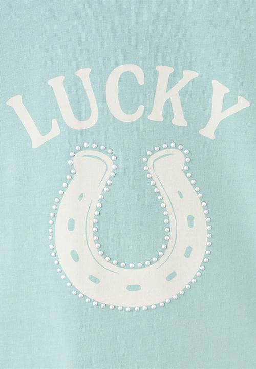 MANGO - T-shirt Lucky - Dark Blue
