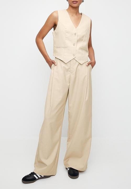 Superbalist - Co-ord midrise wide leg - neutral