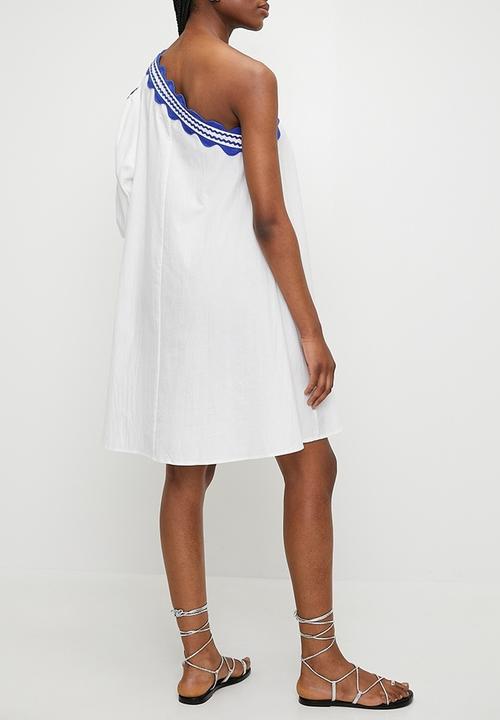 Superbalist - Embroidery asym mini trapeze - neutral