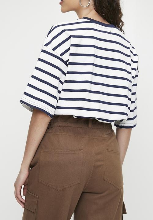 Superbalist - Oversized Stripe Tee - Navy/White