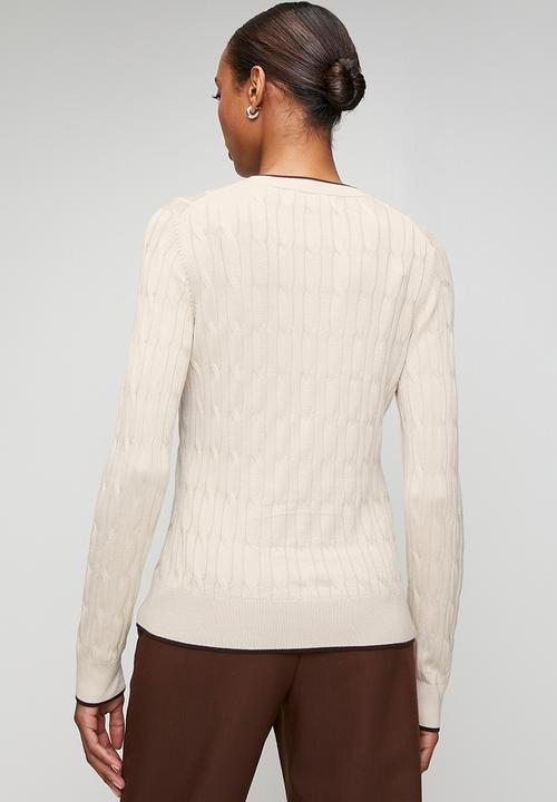 Pringle of Scotland - Pringle Angie Viscose Cardigan  - Stone