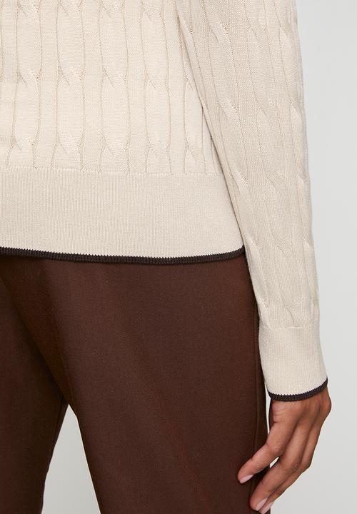 Pringle of Scotland - Pringle Angie Viscose Cardigan  - Stone