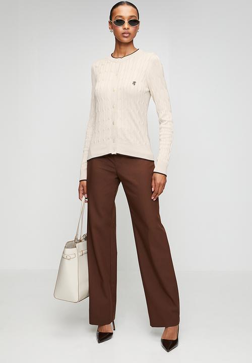 Pringle of Scotland - Pringle Angie Viscose Cardigan  - Stone
