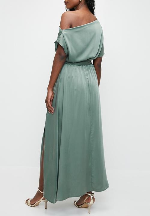 MILLA - Slash neck maxi dress - laurel wreath